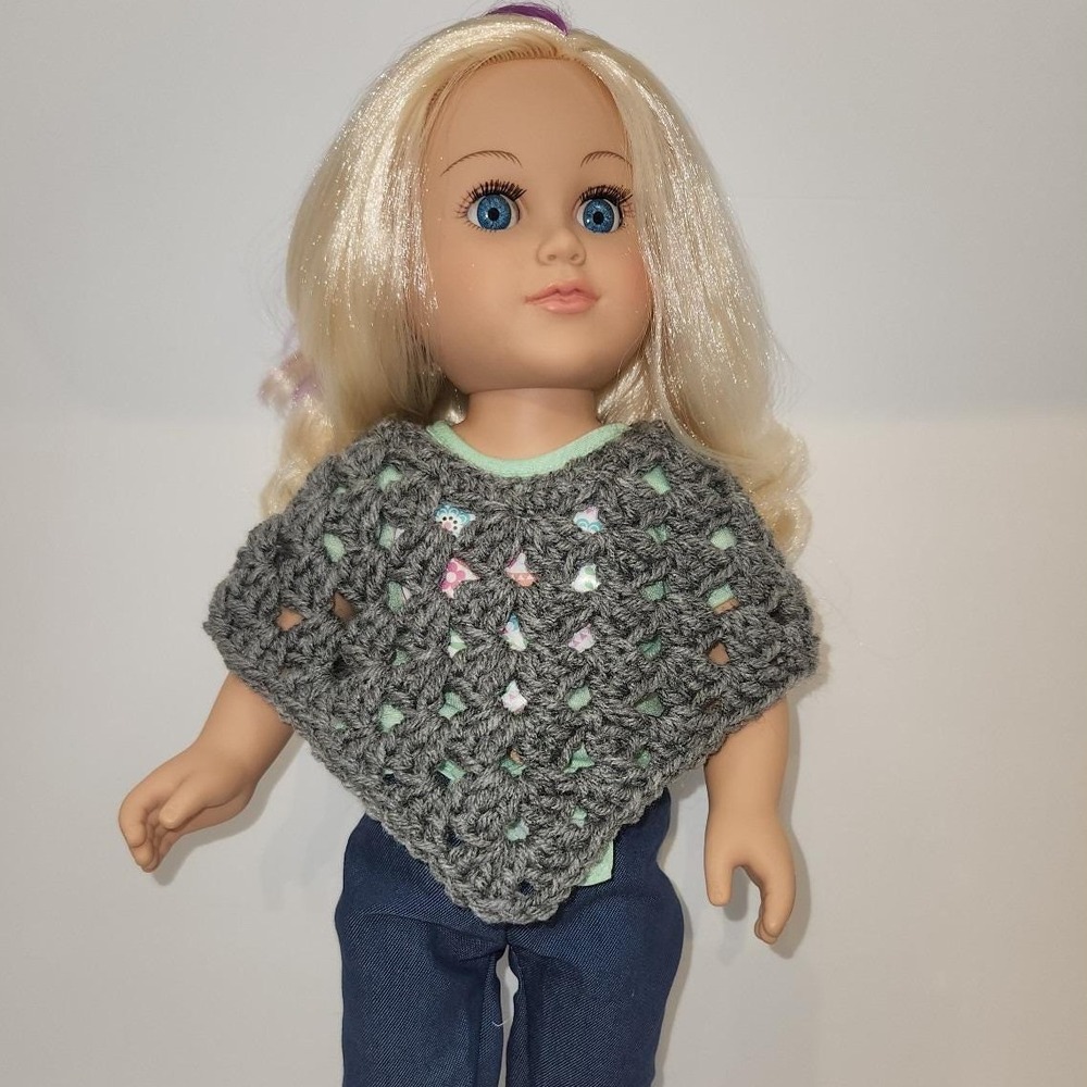 Crochet Poncho for 18" doll -‎ American Girl, My Life, Our Generation